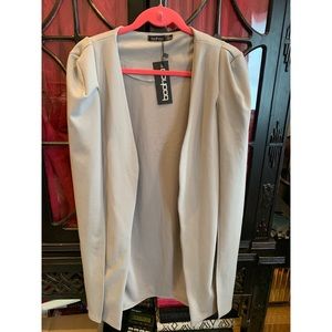 NWT Boohoo dove gray cape blazer